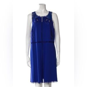 Ted Baker Womens Size 4 Blue Codi Embroidered Dress